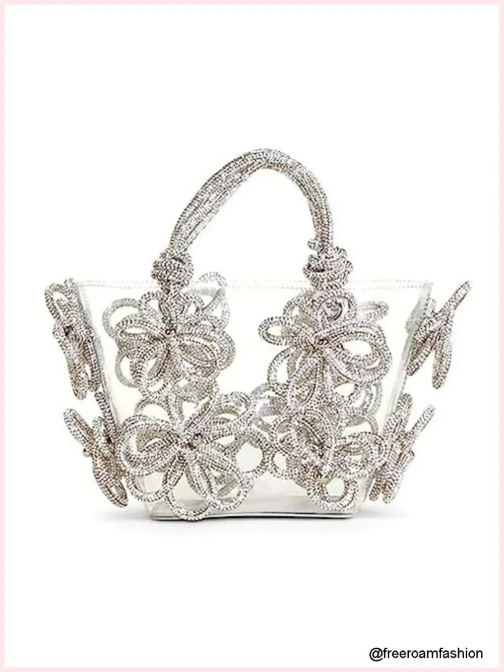 Crystal Rhinestone Evening Bag with Handle for Wedding Prom Party Clutch Purse